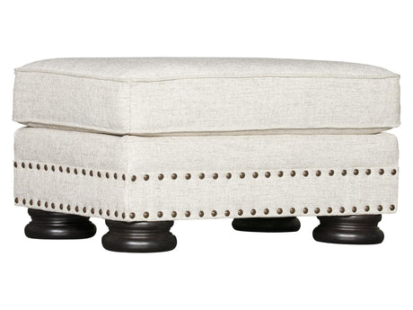 Foster Beige/Tan Fabric Ottoman - Ornate Home