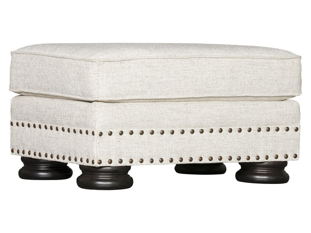 Foster Beige/Tan Fabric Ottoman - Ornate Home