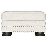 Foster Beige/Tan Fabric Ottoman - Ornate Home
