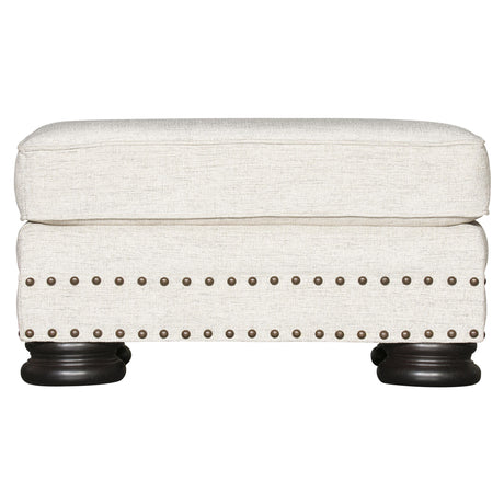 Foster Beige/Tan Fabric Ottoman - Ornate Home