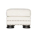 Foster Beige/Tan Fabric Ottoman - Ornate Home