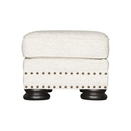 Foster Beige/Tan Fabric Ottoman - Ornate Home