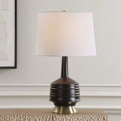 Foster Black Glaze Table Lamp - Ornate Home