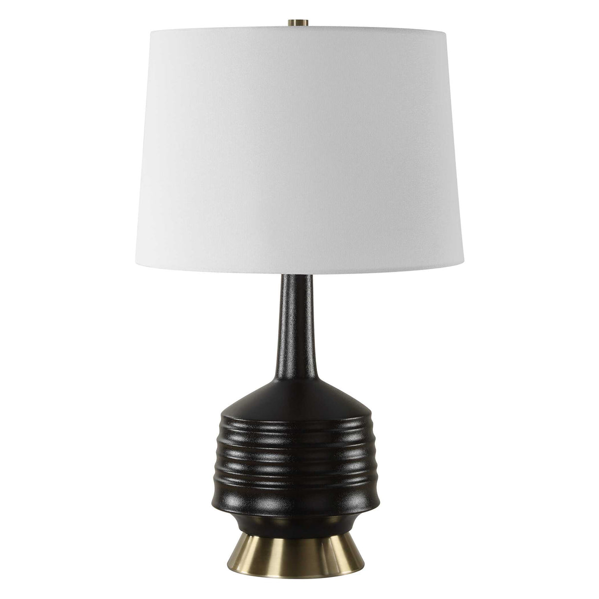 Foster Black Glaze Table Lamp - Ornate Home