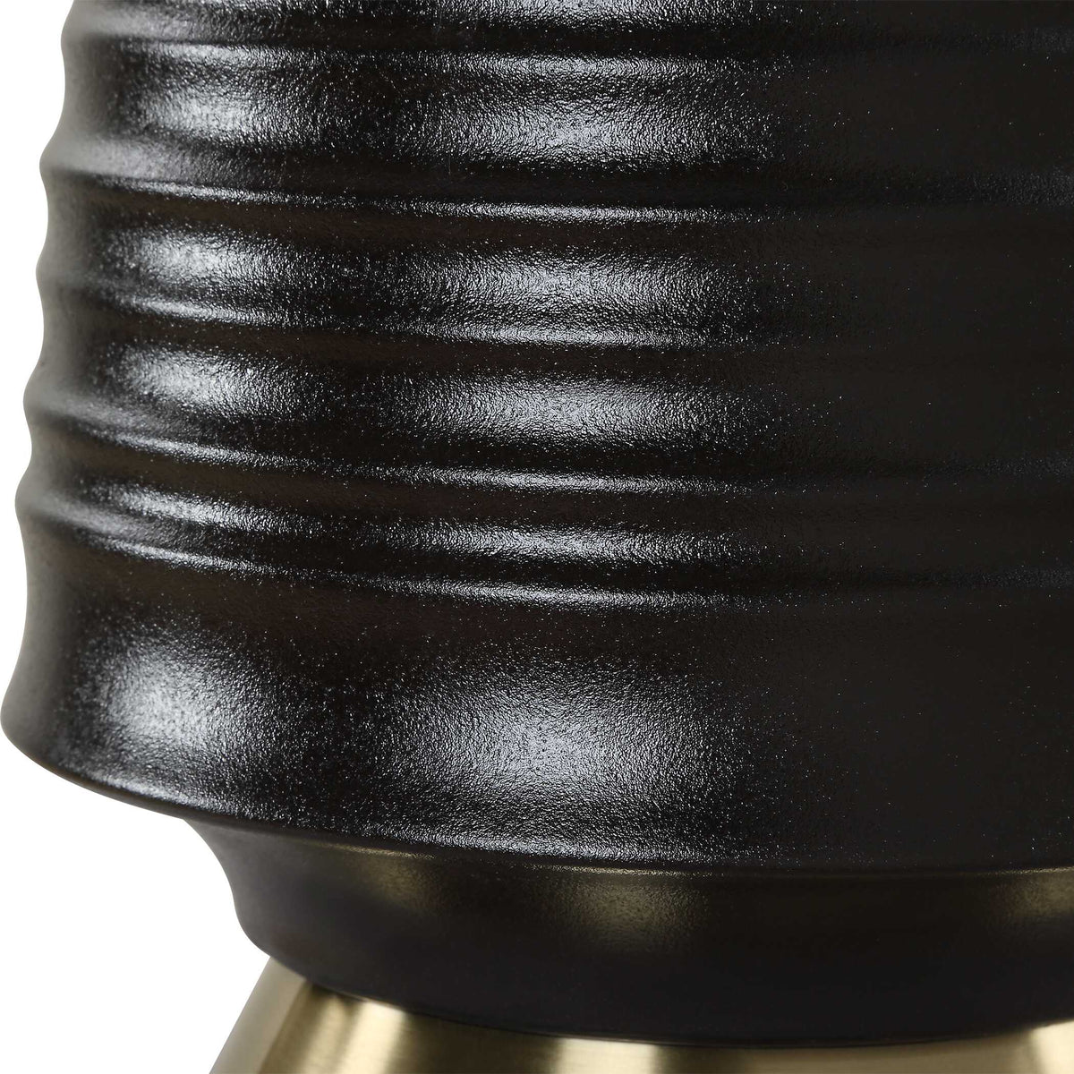 Foster Black Glaze Table Lamp - Ornate Home