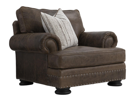 Foster Brown Leather Chair - Ornate Home