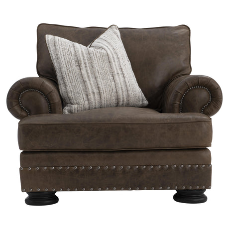 Foster Brown Leather Chair - Ornate Home