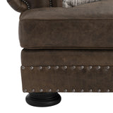 Foster Brown Leather Chair - Ornate Home