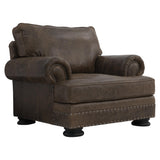 Foster Brown Leather Chair - Ornate Home