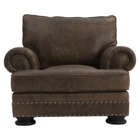 Foster Brown Leather Chair - Ornate Home