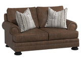 Foster Brown Leather Loveseat - Ornate Home