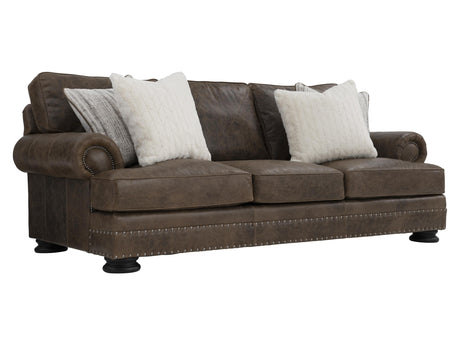 Foster Brown Leather Sofa - Ornate Home