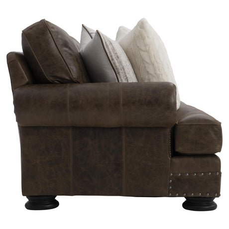Foster Brown Leather Sofa - Ornate Home