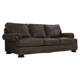 Foster Brown Leather Sofa - Ornate Home