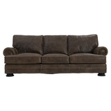 Foster Brown Leather Sofa - Ornate Home