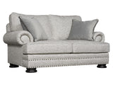 Foster Grey Fabric Loveseat - Ornate Home