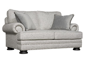 Foster Grey Fabric Loveseat - Ornate Home