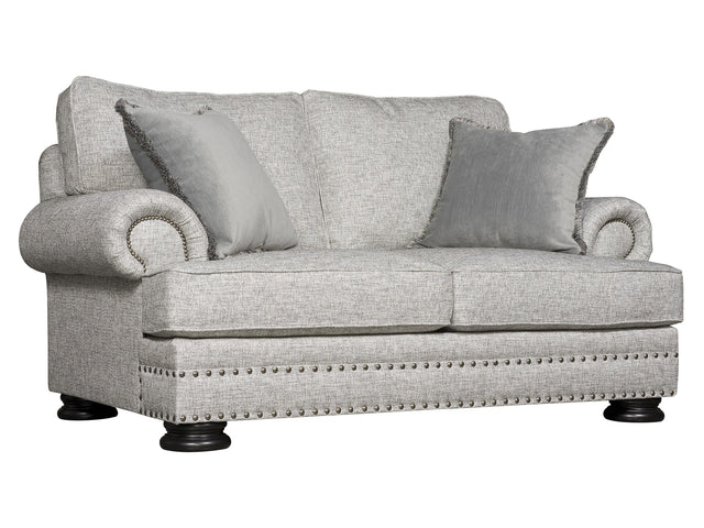 Foster Grey Fabric Loveseat - Ornate Home