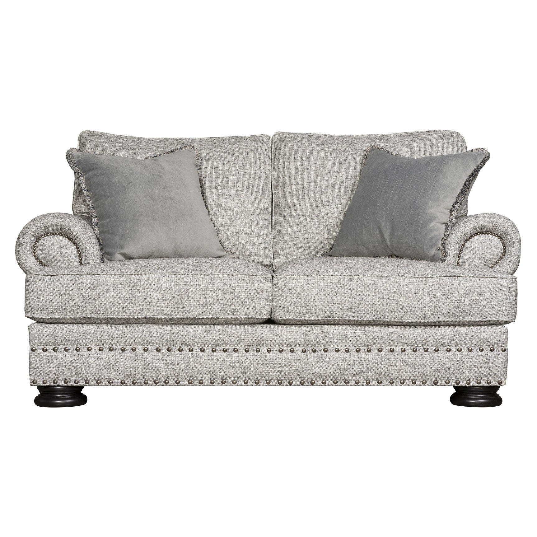 Foster Grey Fabric Loveseat - Ornate Home