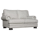 Foster Grey Fabric Loveseat - Ornate Home
