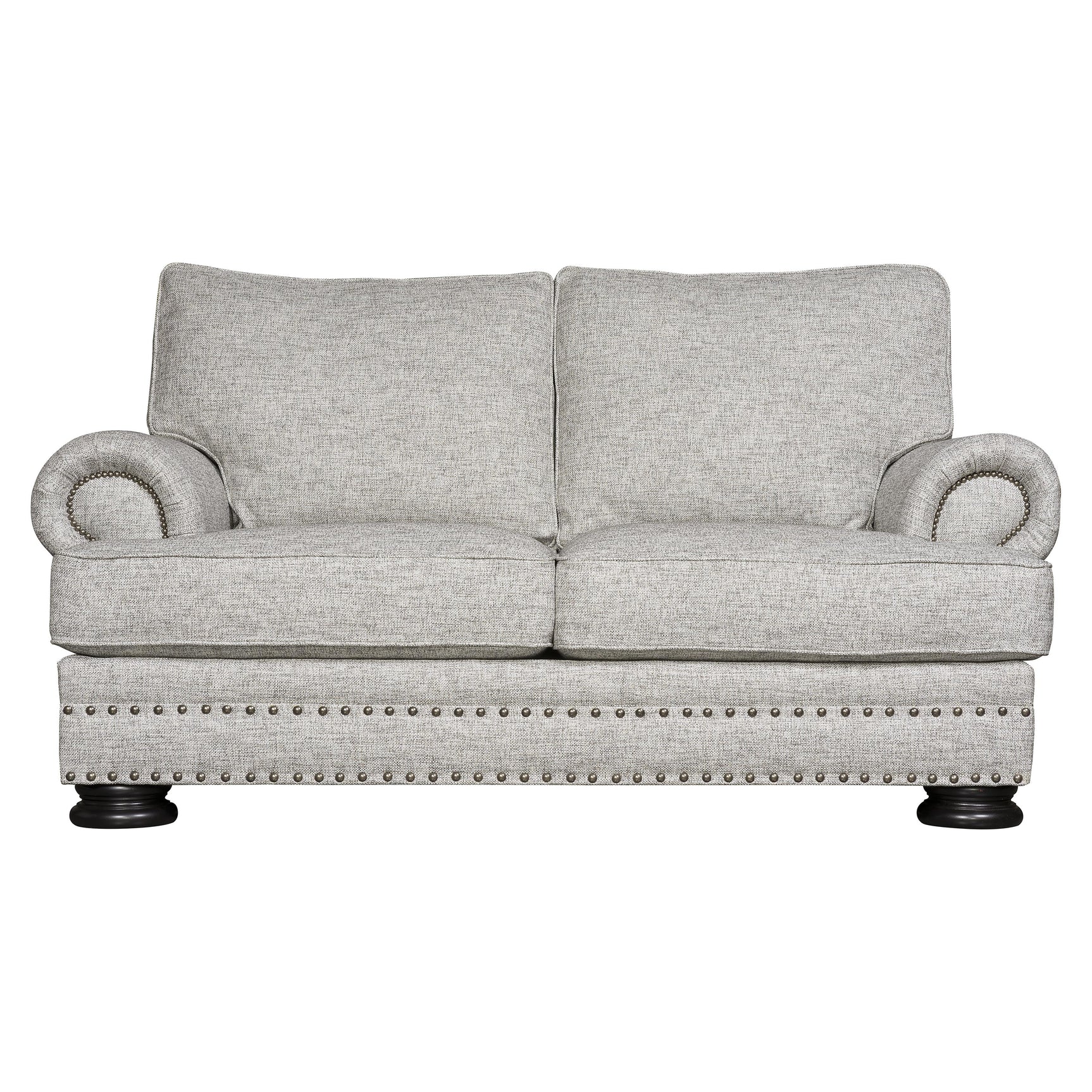 Foster Grey Fabric Loveseat - Ornate Home