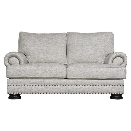 Foster Grey Fabric Loveseat - Ornate Home