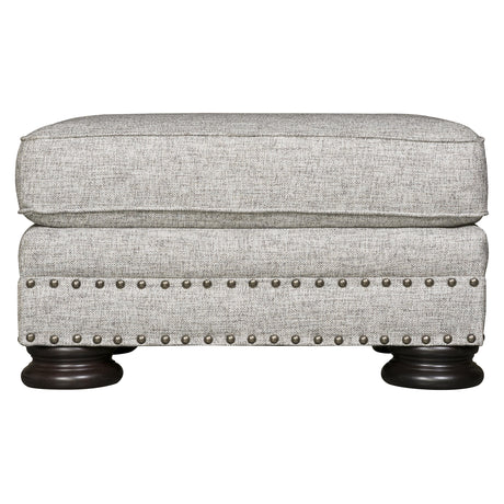 Foster Grey Fabric Ottoman - Ornate Home
