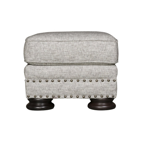 Foster Grey Fabric Ottoman - Ornate Home