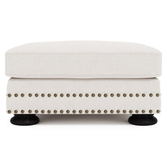Foster Ivory Ottoman - Ornate Home