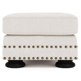Foster Ivory Ottoman - Ornate Home