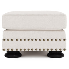 Foster Ivory Ottoman - Ornate Home