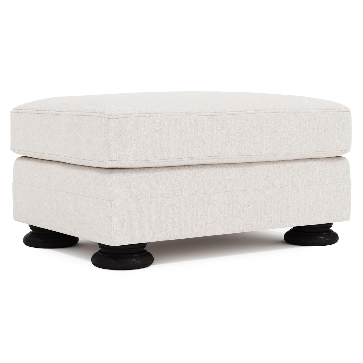 Foster Ivory Ottoman Without Nails - Ornate Home
