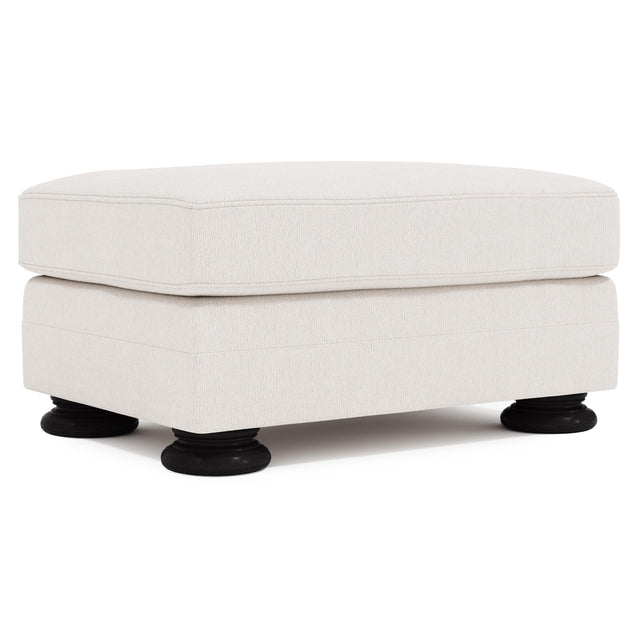 Foster Ivory Ottoman Without Nails - Ornate Home