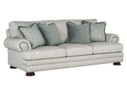 Foster White/Cream/Grey Fabric Sofa - Ornate Home