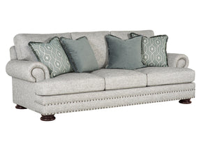 Foster White/Cream/Grey Fabric Sofa - Ornate Home