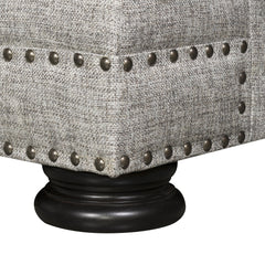 Foster White/Cream/Grey Fabric Sofa - Ornate Home
