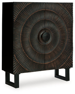 Fosterman Distressed Black Accent Cabinet - Ornate Home
