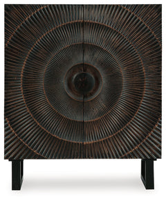 Fosterman Distressed Black Accent Cabinet - Ornate Home