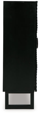 Fosterman Distressed Black Accent Cabinet - Ornate Home