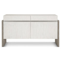 Foundations Brushed Stainless Steel/Light Shale/Linen Buffet - Ornate Home