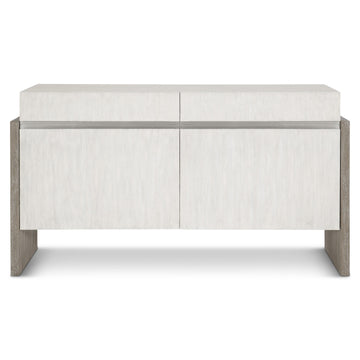 Foundations Brushed Stainless Steel/Light Shale/Linen Buffet - Ornate Home