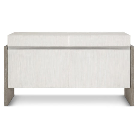 Foundations Brushed Stainless Steel/Light Shale/Linen Buffet - Ornate Home