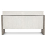 Foundations Brushed Stainless Steel/Light Shale/Linen Buffet - Ornate Home