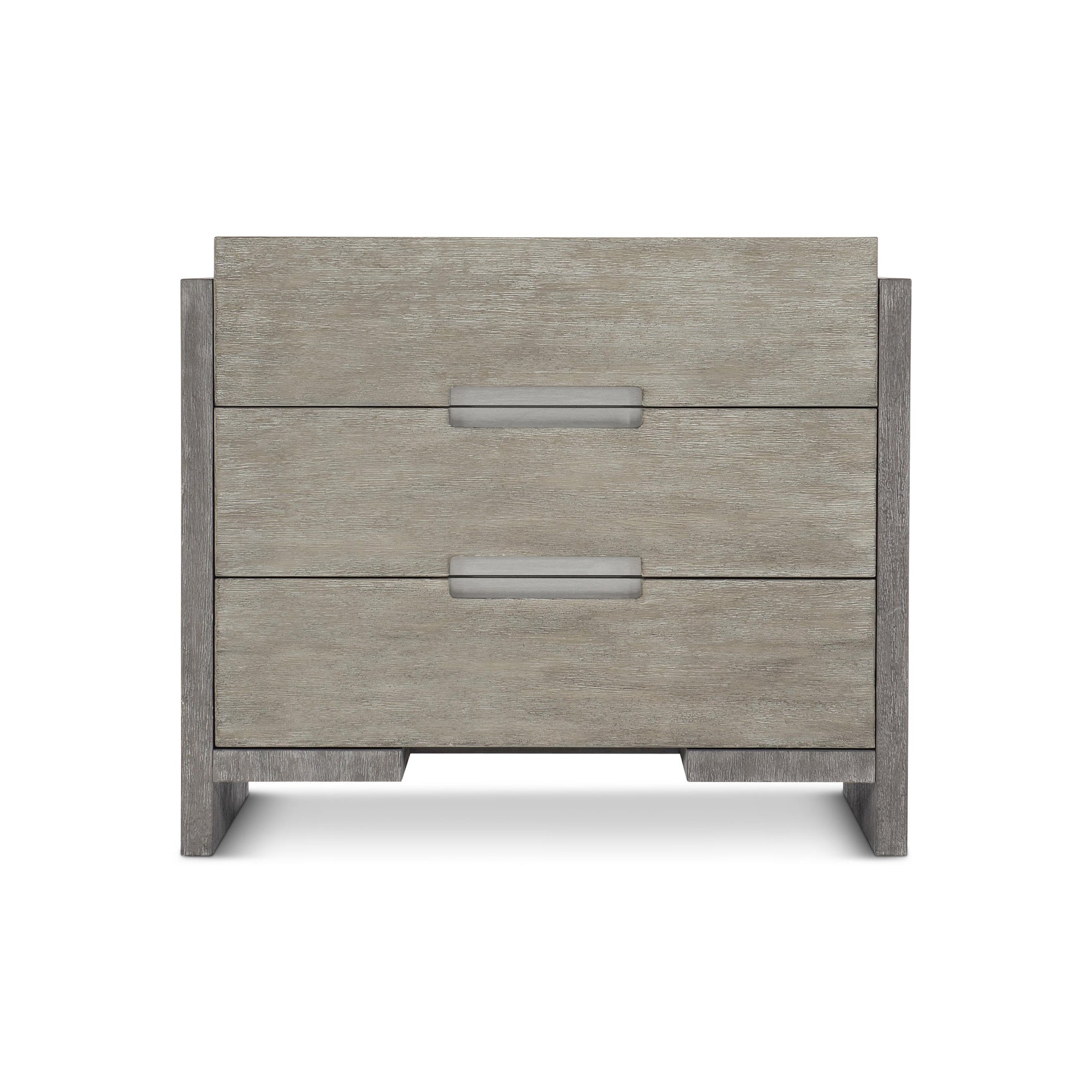Foundations Dark Shale/Light Shale Nightstand With 3 Drawers - Ornate Home