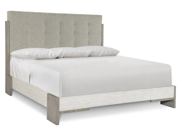 Foundations Light Shale/Linen/Beige/Tan Panel King Bed - Ornate Home