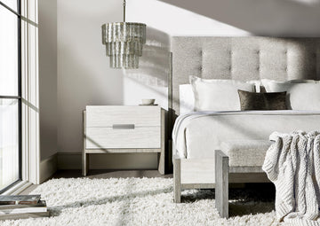 Foundations Light Shale/Linen/Beige/Tan Panel King Bed - Ornate Home