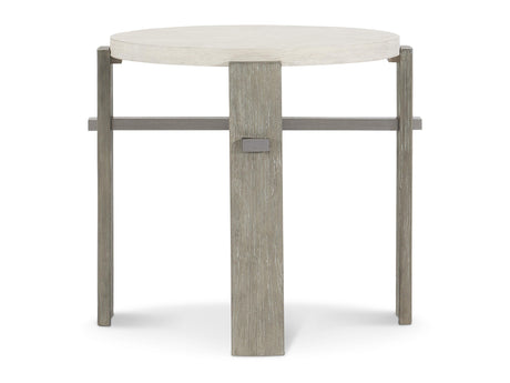 Foundations Light Shale/Linen Side Table - Ornate Home