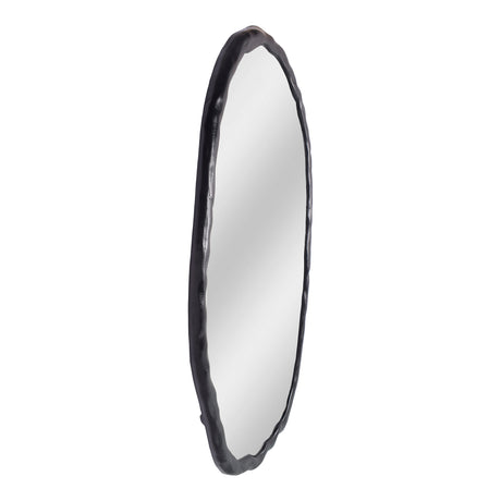 Foundry Black Oval Mirror - Ornate Home