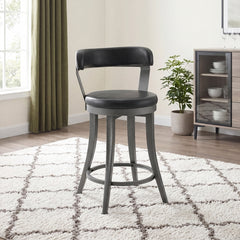 Foundry Black Swivel Counter Height Chair - Ornate Home