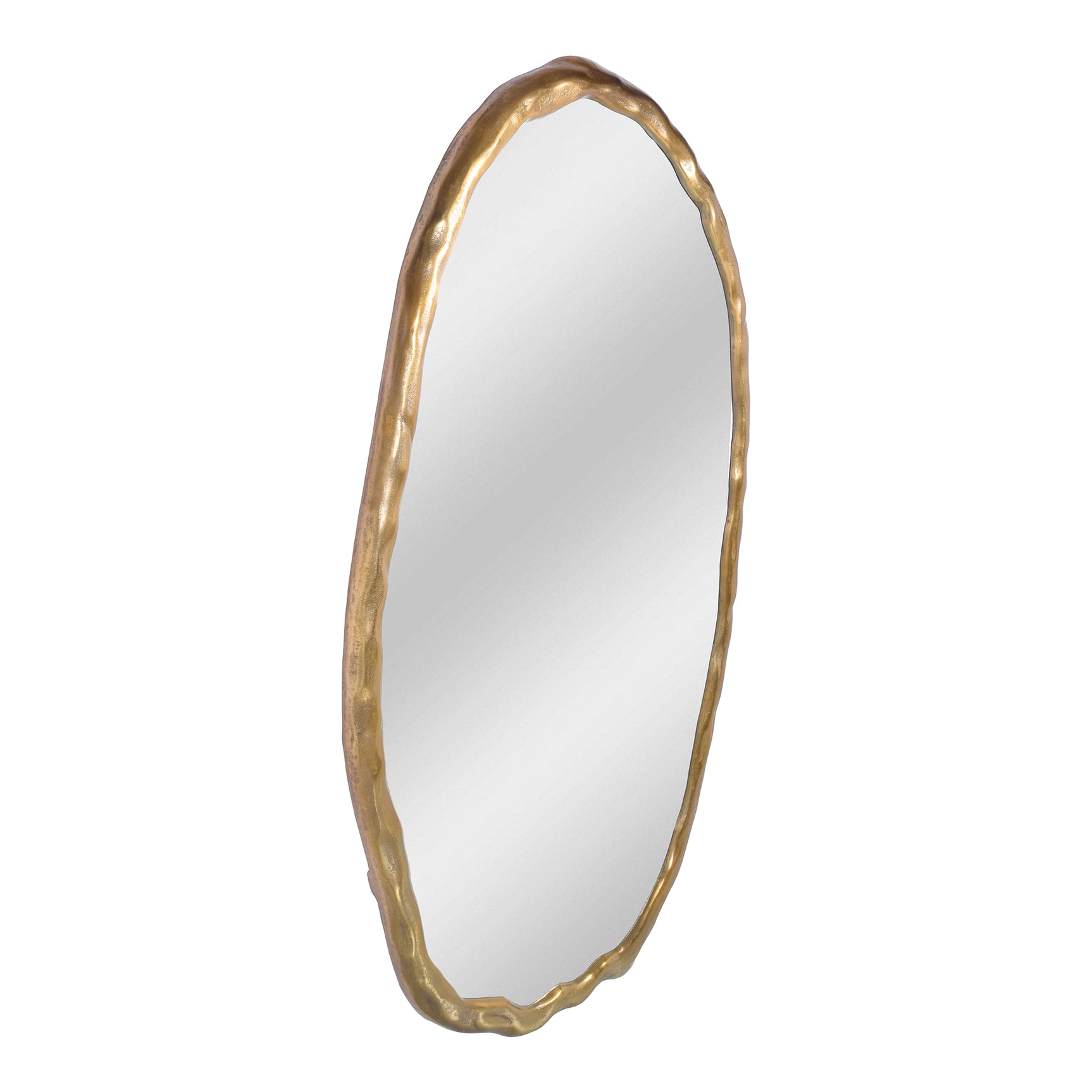 Foundry Gold Oval Mirror - Ornate Home